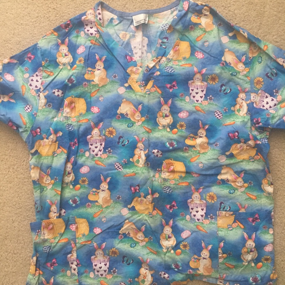 Easter scrub top